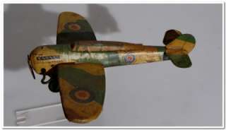 WAR PLANE WIND UP CLOCKWORK EARLY BRITISH WWII AIRCRAFT  