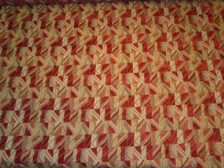 Hotwire Salsa Red Gold Modern Retro Upholstery Fabric bty  