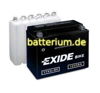 Exide Bike AGM YTX14 BS Motorradbatterie 12Ah ETX14 BS  