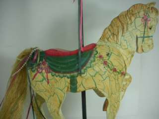 Wooden Carousel Horse Hand Painted  
