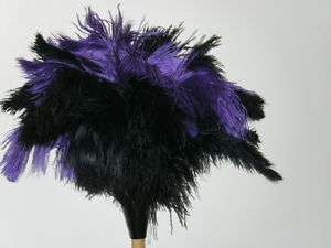 PURPLE AND BLACK OSTRICH FEATHER DUSTER 22 (550mm)  