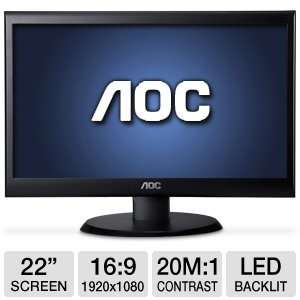  AOC e2250Swdn 22 Class Widescreen LED Monitor