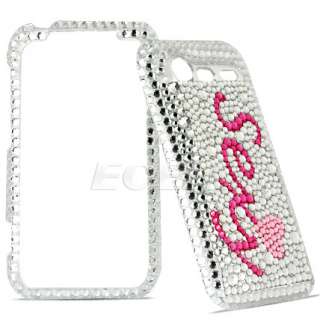 PINK SEXY CRYSTAL BLING CASE COVER FOR HTC INCREDIBLE S  