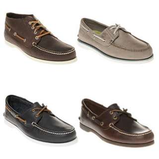 Mens Timberland Leather Boat Shoes   4 Designs  