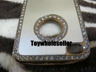 Luxury Diamond Crystal Hard Case Cover iPhone 4 Silver  