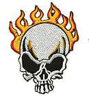 Ecusson Patch skull flaming Punk Rock Ska Psycho Rock