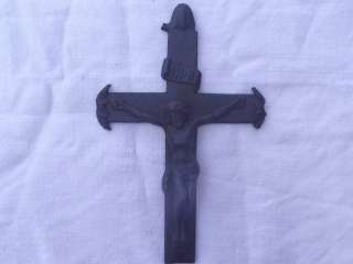   Ancien crucifix fer forgé,Christ Jesus,antique cross