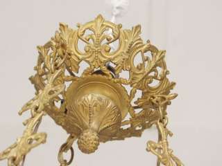   lustre déglise bronze médaillons émaillés XIXème