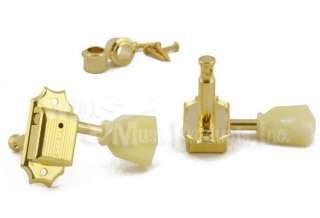 KLUSON 3X3 GOLD TUNERS, GIBSON, PEARL BUTTONS, #SD90SLG  