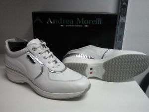   sneaker Andrea Morelli n°39 bianche, in pelle, interactive, con lacci