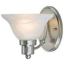Satin Nickel 1 Bulb Bathroom Light Wall Sconce #544460  