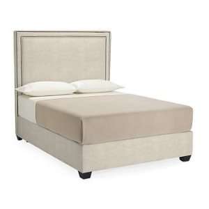 Williams Sonoma Home Gramercy Bed, Queen, Faux Suede, Stone, Antique 