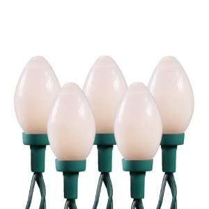  (25) Bulbs   LED   Pure White C7 Christmas Lights   Length 