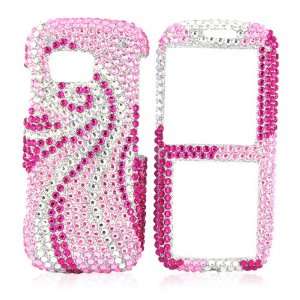    for Samsung Rant Bling Hard Case HOT PINK SILVER GEMS Electronics