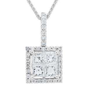   52 Carat 18kt White Gold Quattour for Amoro Diamond Necklace Jewelry