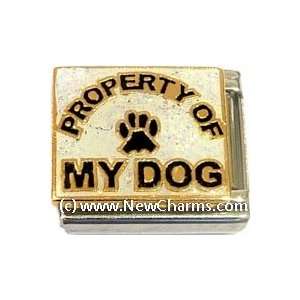    Property Of My Dog Italian Charm Bracelet Jewelry Link Jewelry