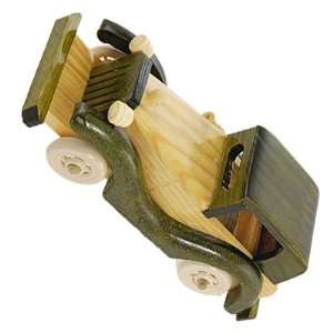   Army Green Wood Color Wooden Vintage Style Car Toy Gift Toys & Games