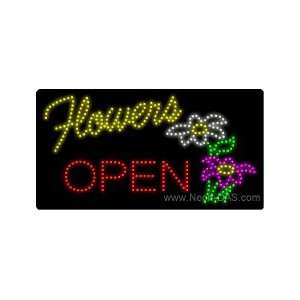  Flowers Open Outdoor LED Sign 20 x 37