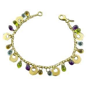  14K Yellow Gold Semi Precious Stones Bracelet Katarina Jewelry