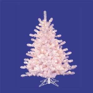  4.5 Pre Lit White Crystal Pine Christmas Tree   Clear 