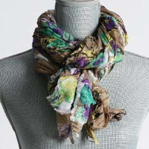  Thin Spring Summer Camel Multi Color Butterfly Scarf 