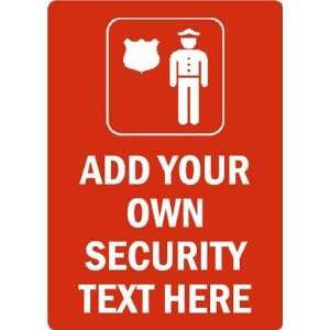   SECURITY TEXT HERE Reflect Adhesive Sign, 18 x 12