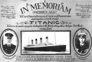 RMS TITANIC 1912 MEMORIAL ICEBERG DISASTER STEAMSHIP WHITE STAR SHIP 