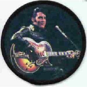 Elvis Presley 1960s Playing a Guitar Photo Patch  