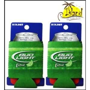  (2) Bud Light Lime Beer Can Kaddy Koozies Cooler Sports 