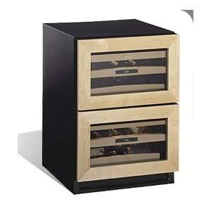  U Line 2275DWRWOL 00 Two Drawer Wine Captain Wood Overlay 