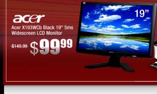 Acer X193WCb Black 19 inch 5ms Widescreen LCD Monitor