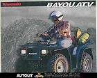 1994 1995 Kawasaki Bayou 220 300 300 4x4 400 4x4 ATV Brochure