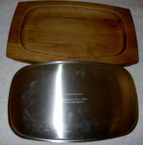   & Metal Plates Wooden Cutting Board & Steak Platters + Handle  