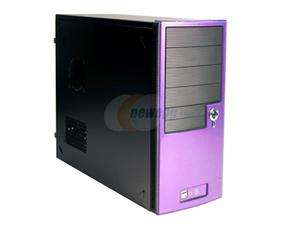   com   Ever Case GC4292P Black/Purple Steel ATX Mid Tower Computer Case