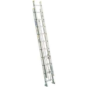   225 Pound Duty Rating Aluminum Flat D Rung Extension Ladder, 40 Foot