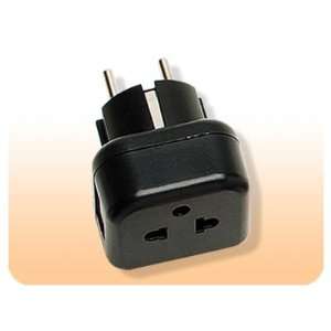    VDE Earth 5mm Round Pin Plug to American 3 Prong Plug Electronics