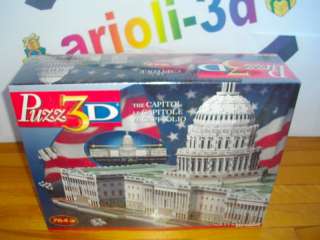 THE CAPITOL Puzz 3d Puzzle SEALED NEW WREBBIT PUZZ3D VERY RARE   Gift 