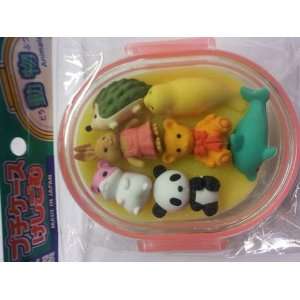   Iwako Japanese Erasers  Animals Misc 7 Piece Box Set 