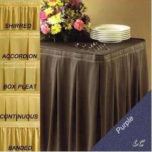  1 Foot 1 Foot Purple Restaurant Linen Table Skirting by Foot 