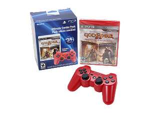    SONY Deep Red DualShock3 + God of War Origins Collection 