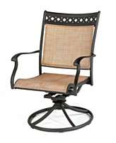 Vintage Patio Chair, Outdoor Sling Swivel Rocker