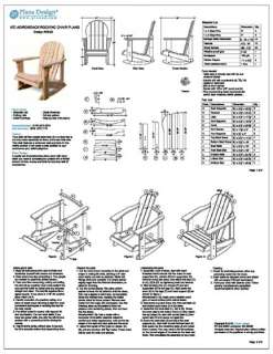 Child Adirondack Rocking Chair Plans,Trace &Cut #ODF22  