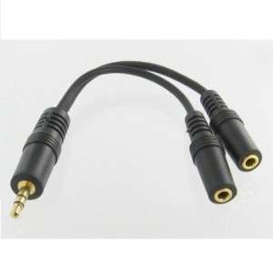 5mm Stereo Audio Jack (Male) splitter to Dual 3.5mm Stereo Adapter 