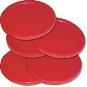  5 Air Table Hockey Pucks 2.5 Inch Red