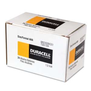 Duracell MN2400B 1.5Volt Alkaline Batteries, AAA, 24/Bx  