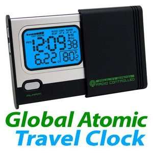  Slim Professional Global Atomic Travel Alarm Clock, Digital Multi 