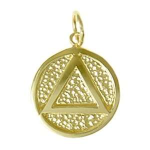 Alcoholics Anonymous AA Symbol Pendant #16 2, 5/8 Wide, 13/16 Tall 