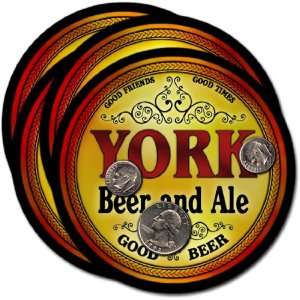  York , AL Beer & Ale Coasters   4pk 