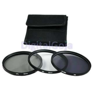 58MM Filter kit UV/CPL/ND + lens hood 58 MM for Canon XSI XS T1I T2i 