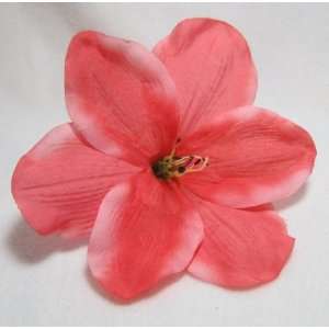  NEW Large Dark Coral Amaryllis Hair Flower Clip, Limited. Beauty
